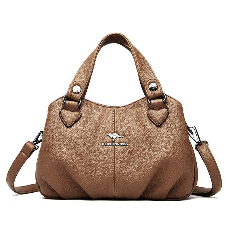 ELOAL Stylish Structured Handbag for Women in Pebbled Faux Leather
