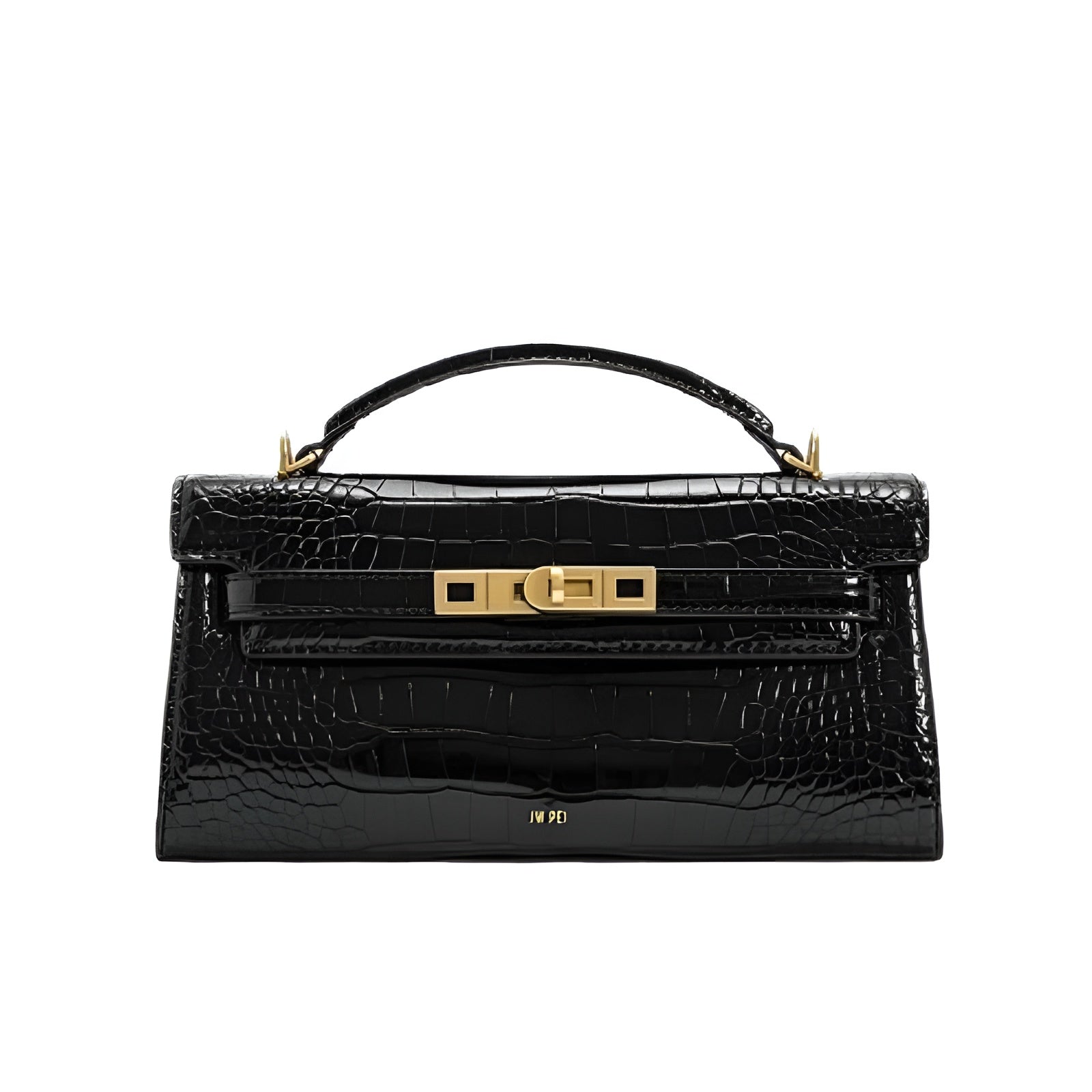 ELOAL Elegant Crocodile Pattern Leather Kelly Handbag