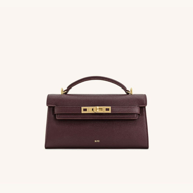 ELOAL Elegant Crocodile Pattern Leather Kelly Handbag