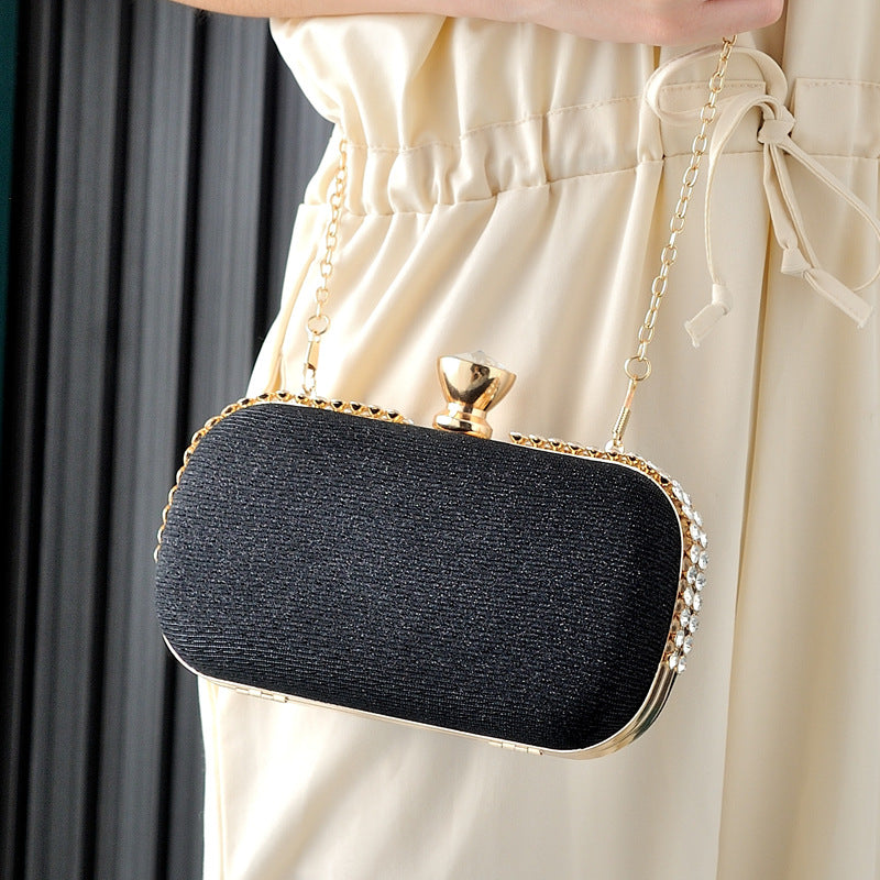 ELOAL Elegant Diamond-Studded Evening Clutch Bag