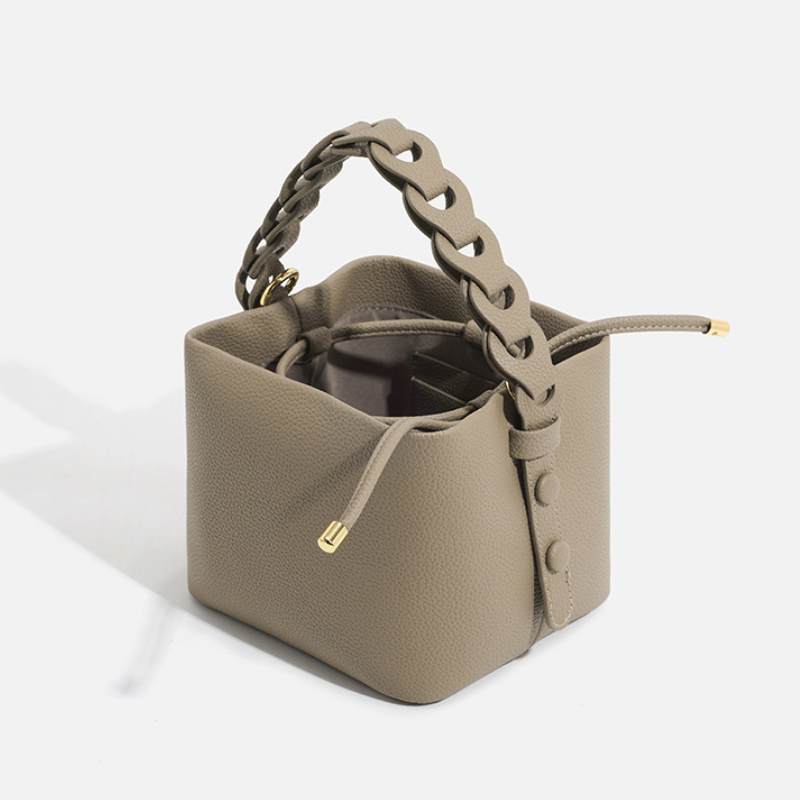 ELOAL Elegant Soft Leather Bucket Bag for Women - Stylish Handbag