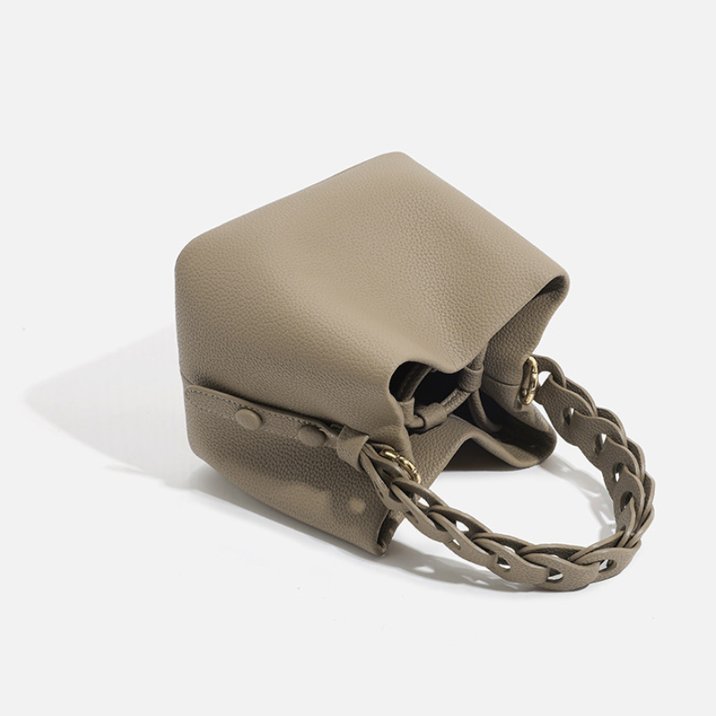 ELOAL Elegant Soft Leather Bucket Bag for Women - Stylish Handbag