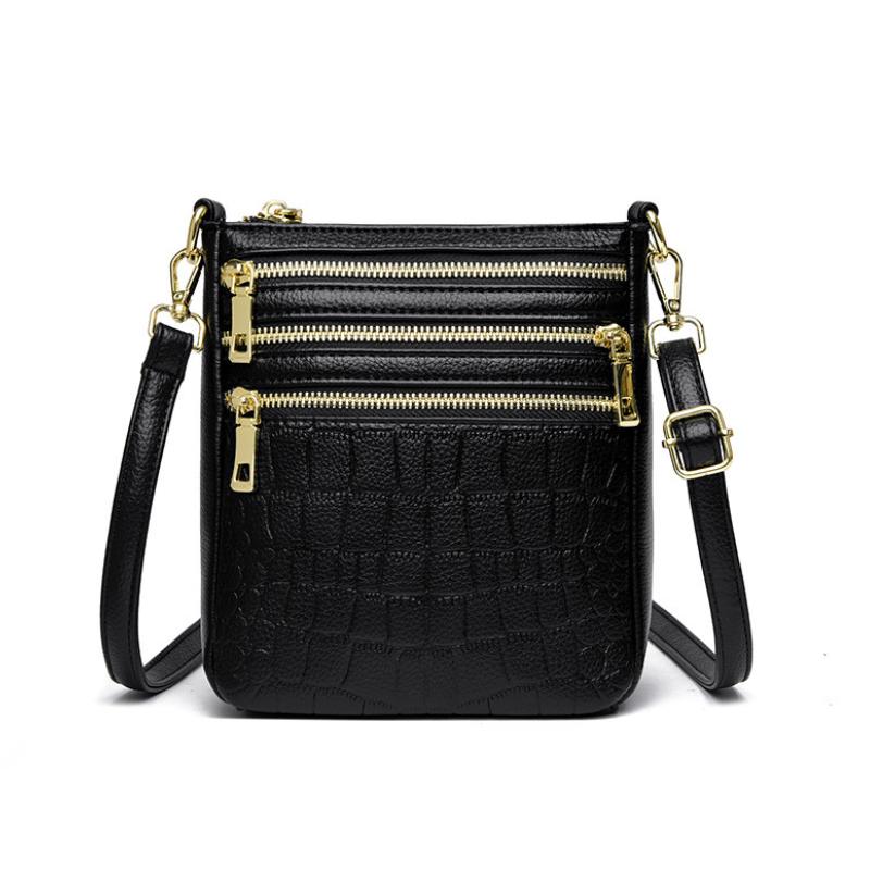 ELOAL Stylish Multi-Layer Crossbody Bag with Stone Pattern
