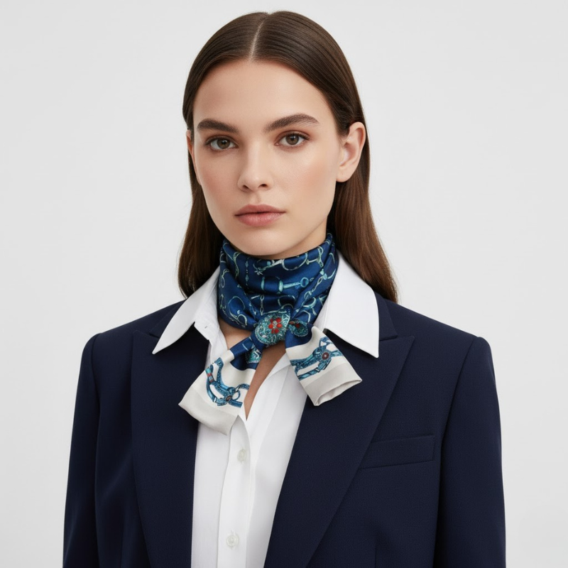 ELOAL Elegant Small Silk Scarf for Women - Fashionable Accessory