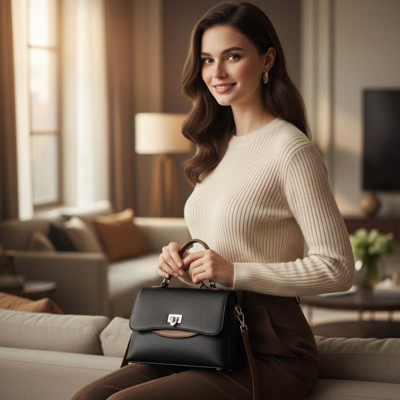 ELOAL Elegant Versatile Fashion Handbag for Women