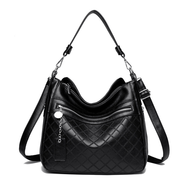 ELOAL Stylish Multi Layer Soft Leather Shoulder Bag