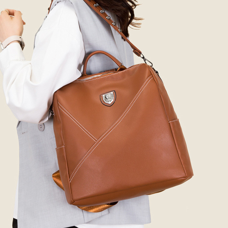 ELOAL Stylish Large Capacity Backpack with Splice Design