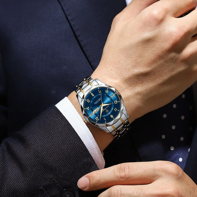 ELOAL Stylish Men's Waterproof Quartz Watch for Everyday Wear