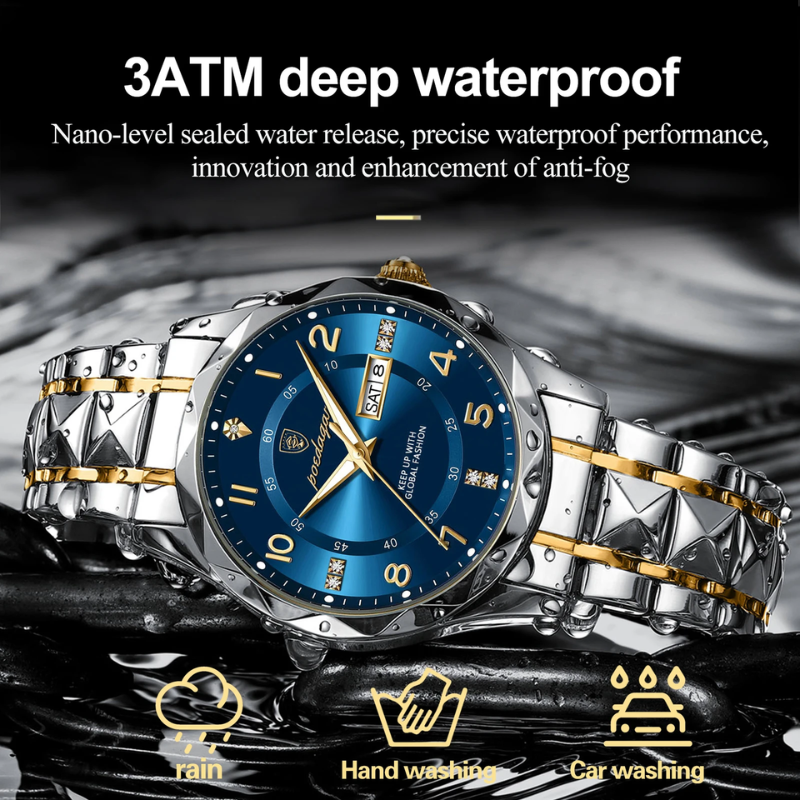 ELOAL Stylish Men's Waterproof Quartz Watch for Everyday Wear