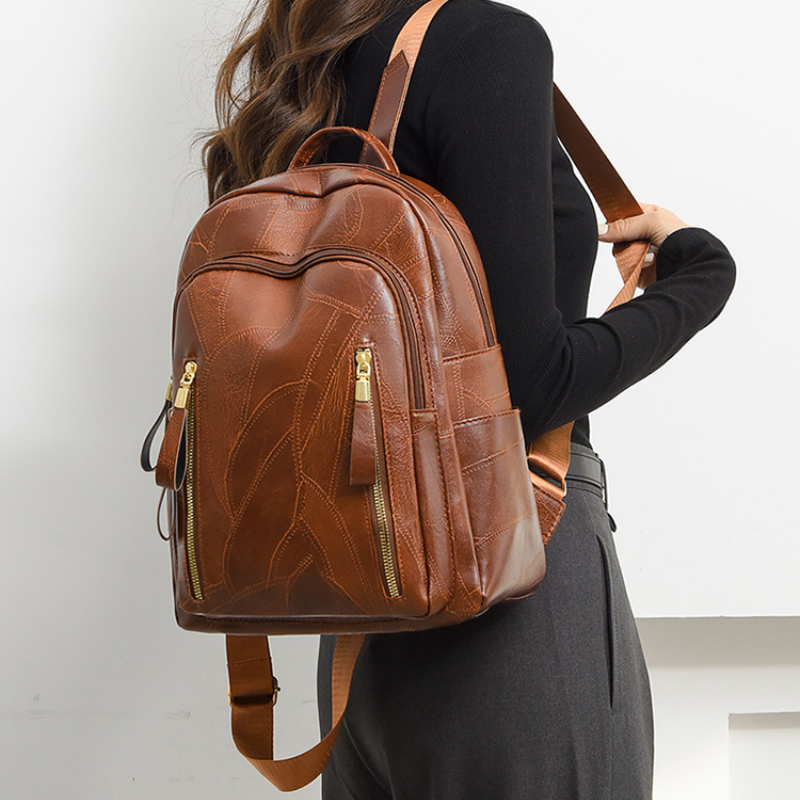 ELOAL Stylish Vintage Leather Backpack for Women