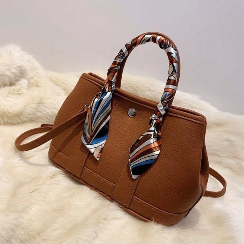 ELOAL Elegant Large Handbag with Ribbon Accent for Women