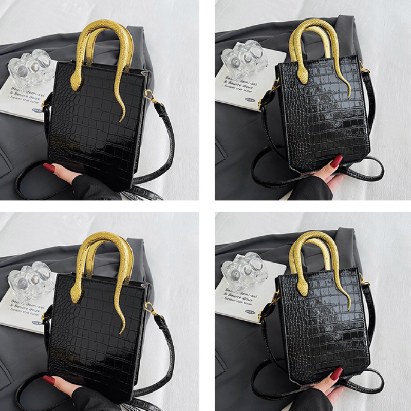 ELOAL Elegant Crocodile Pattern Handbag - Stylish and Trending Accessory
