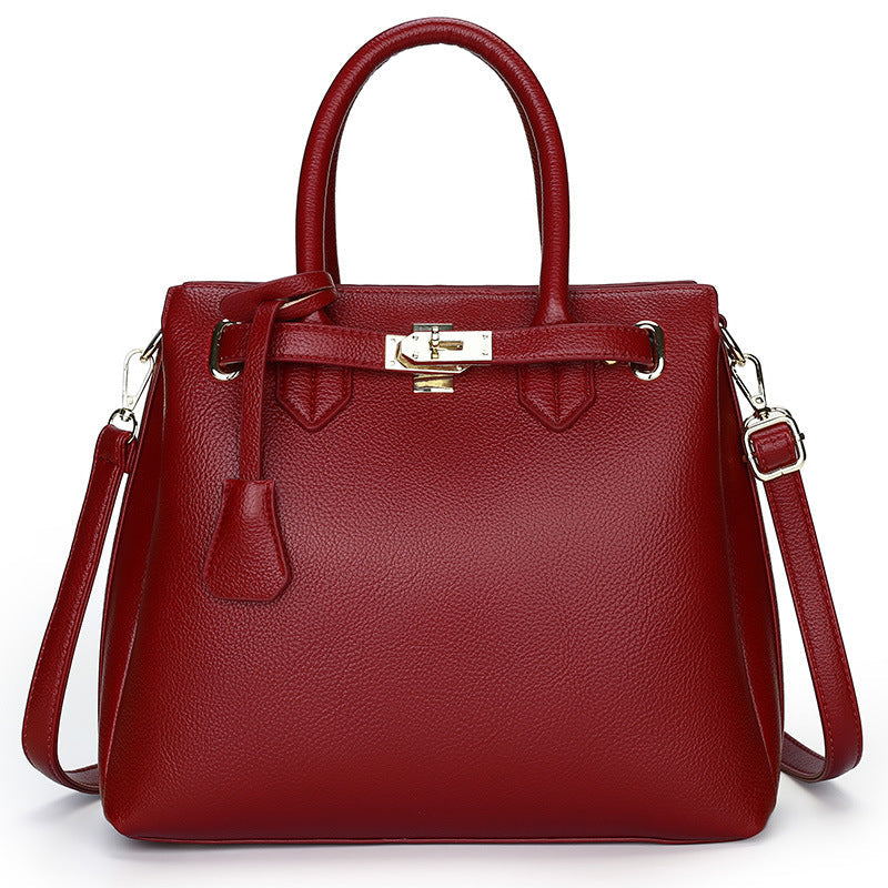 ELOAL Stylish Retro Lychee Pattern Handbag for Women