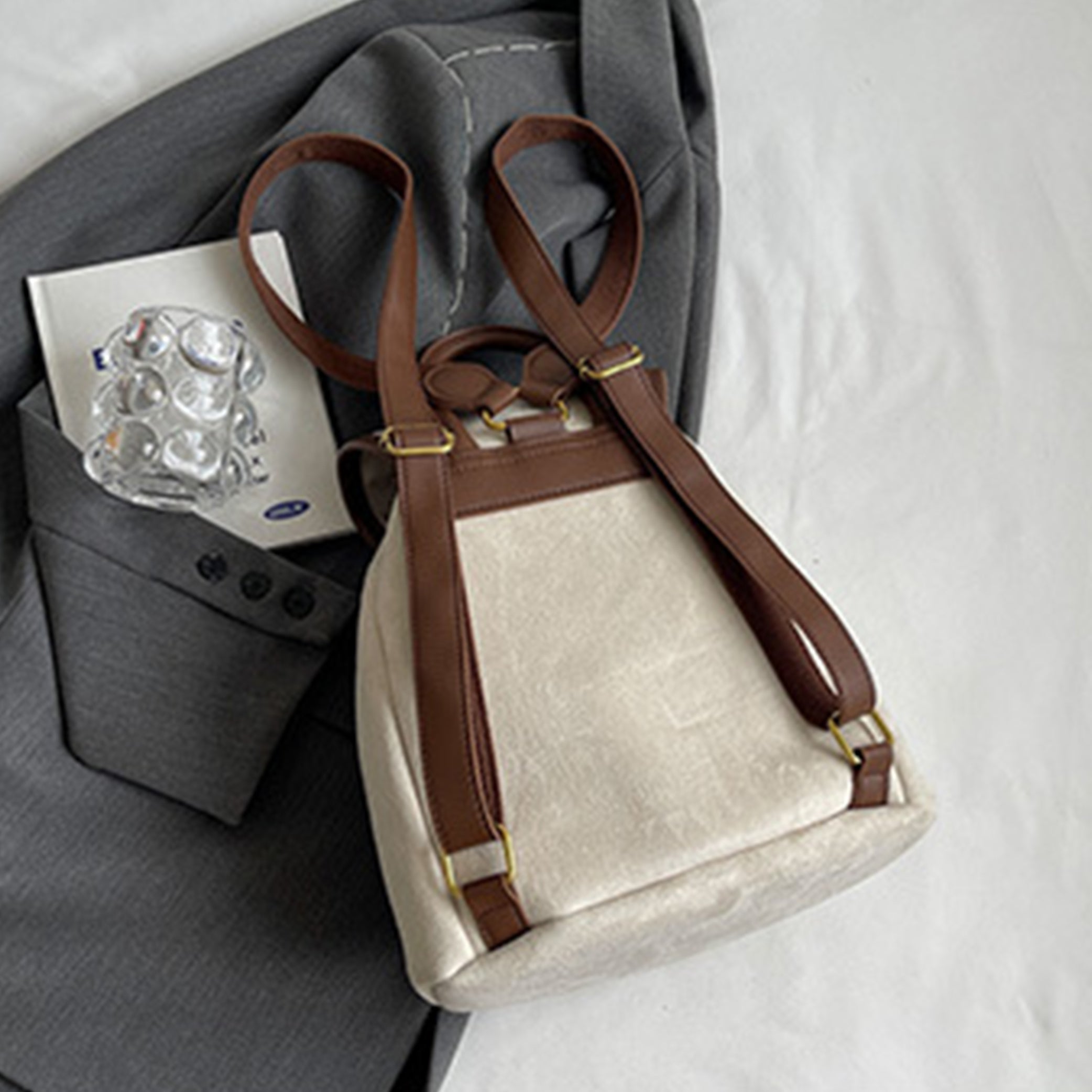 ELOAL Stylish Flap Drawstring Backpack for Trendy Everyday Use