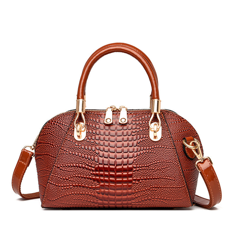 ELOAL Stylish Crocodile Pattern Handbag - Large Capacity Fashion Bag