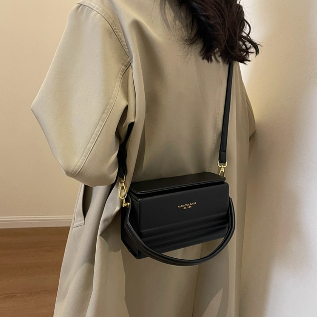 ELOAL Stylish Striped Textured Hard Shell Crossbody Bag