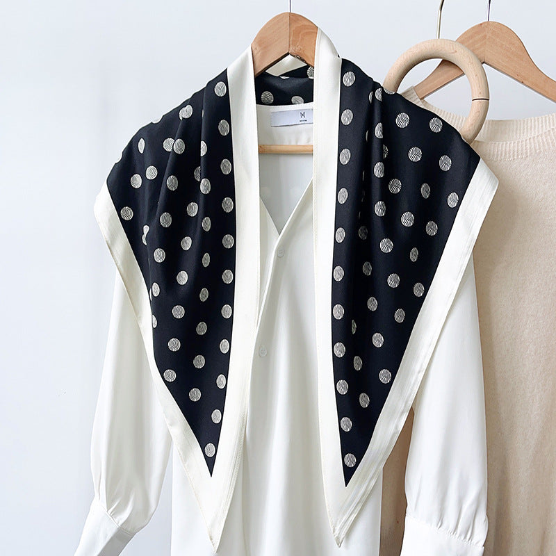 ELOAL Stylish Polka Dot Triangle Scarf for Fashionable Looks