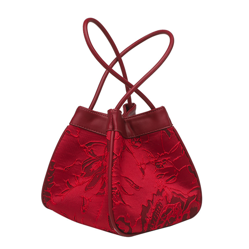 ELOAL Stylish Embroidered Bucket Bag with Vegetable Basket Design
