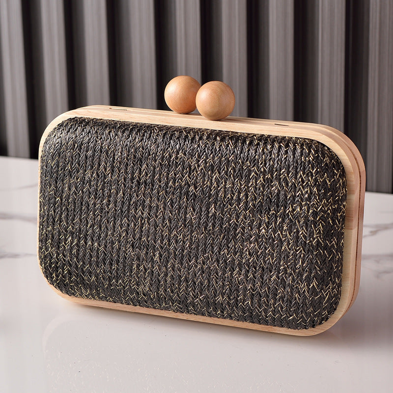 ELOAL Stylish Straw Woven Clutch Bag for Fashionable Outings