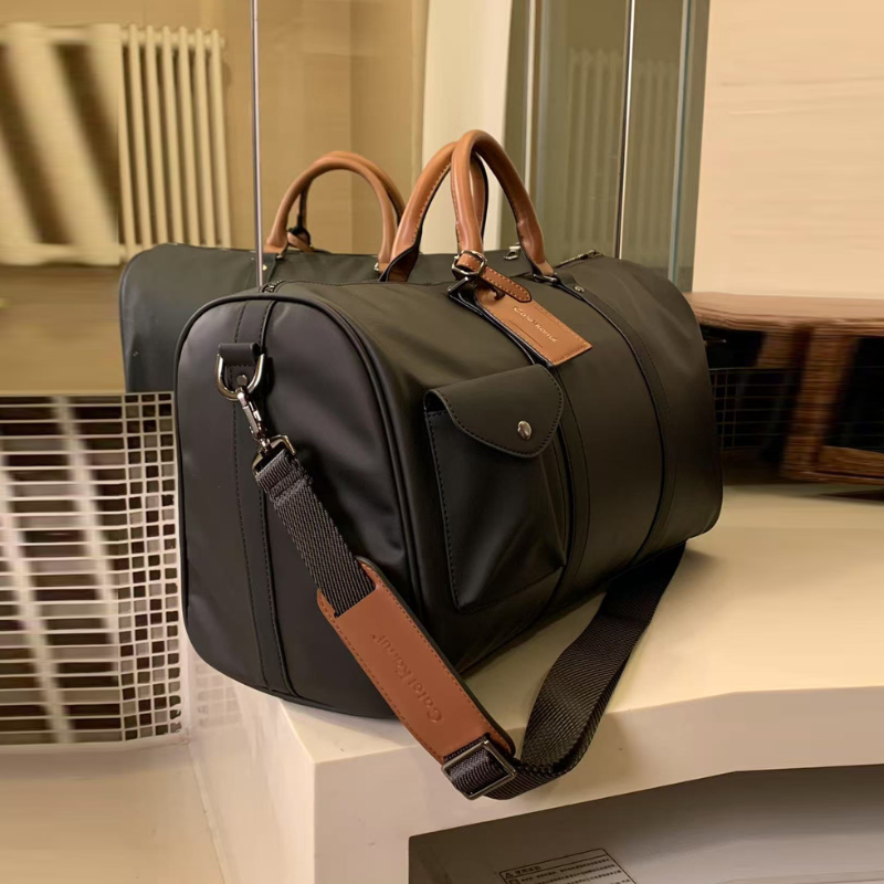 ELOAL Stylish Large Capacity Leather Duffle Bag for Travel