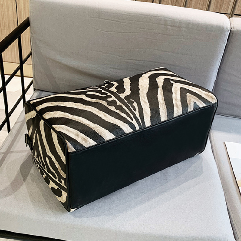 ELOAL Stylish Striped Sports Duffle Bag for Travel and Gym