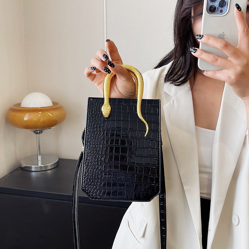 ELOAL Elegant Crocodile Pattern Handbag - Stylish and Trending Accessory