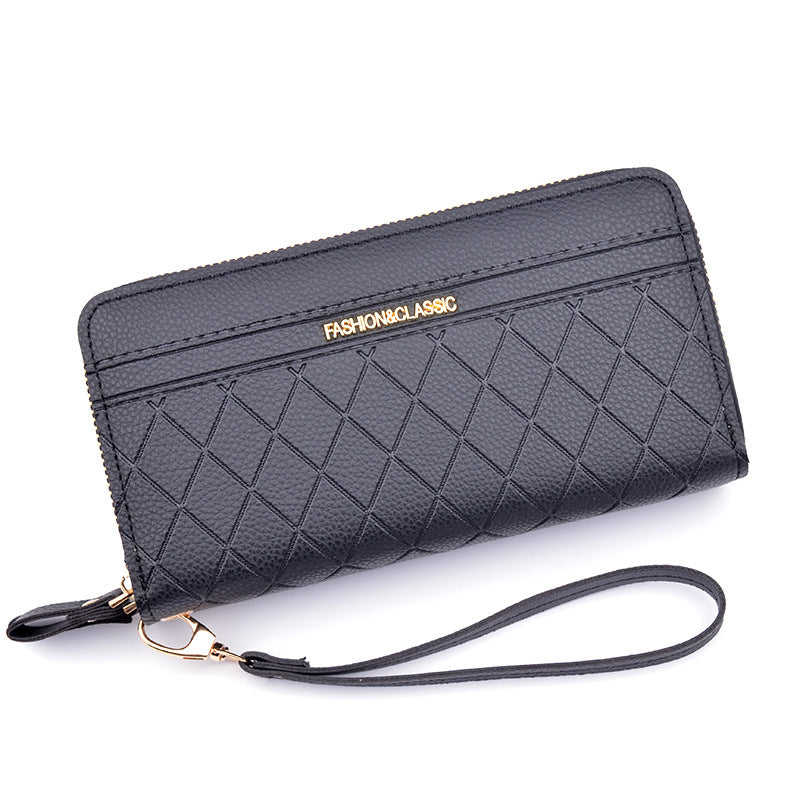 ELOAL Elegant Dual Zip Wallet for Stylish Organization