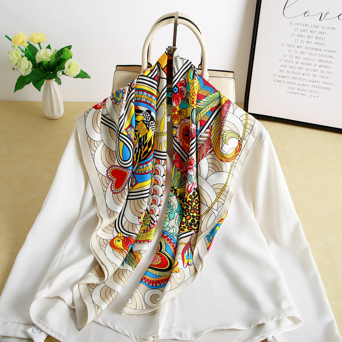 ELOAL Stylish Square Scarf for Women - Fashionable Accessory