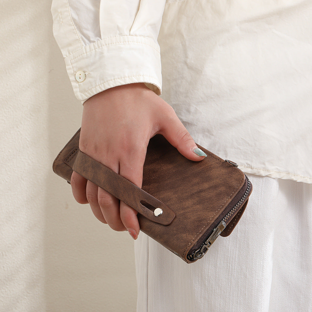 ELOAL Stylish Large Capacity Wallet with Zipper and Card Slots