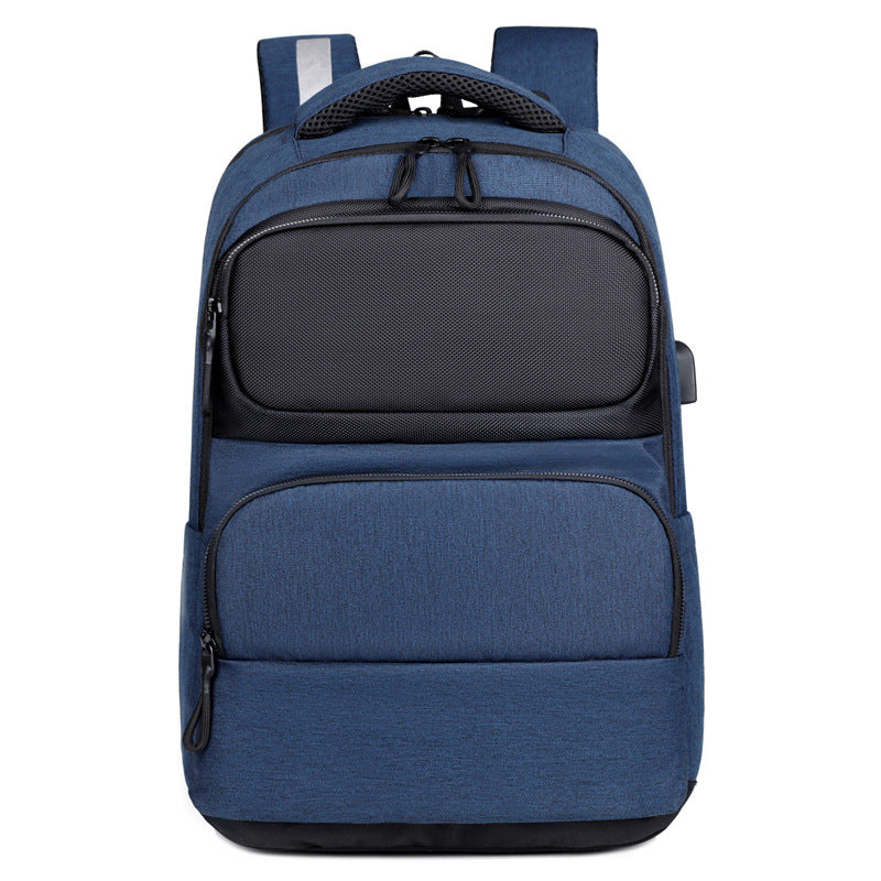 ELOAL Stylish USB Backpack for Men - Large Capacity Oxford Cloth