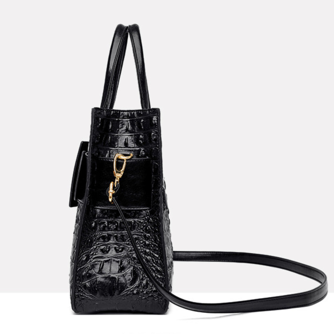 ELOAL Stylish Crocodile Pattern Women's Handbag