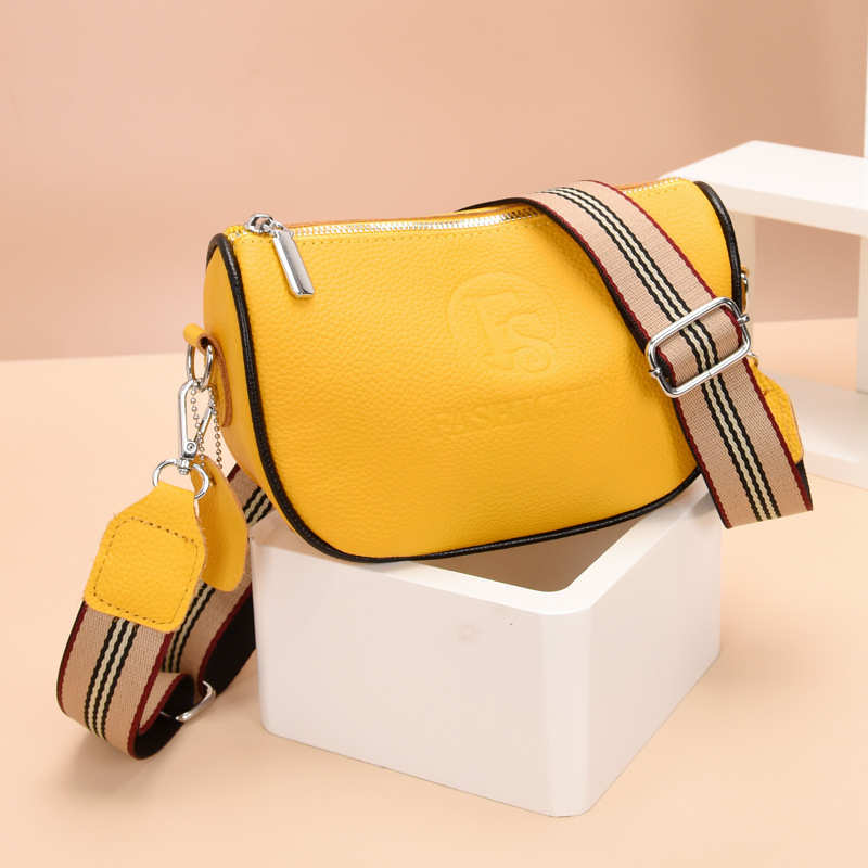 ELOAL Stylish Wide Strap Saddle Crossbody Bag