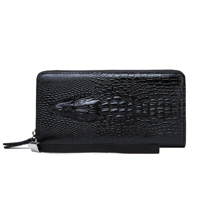 ELOAL Stylish Crocodile Pattern Men's Wallet for Casual Use