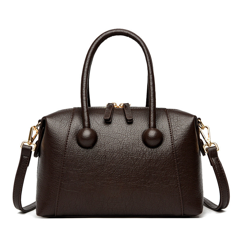 ELOAL Elegant High-End Leather Pillow Handbag for Stylish Women