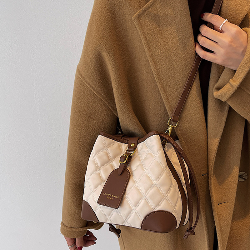 ELOAL Stylish Embroidered Bucket Crossbody Bag for Women