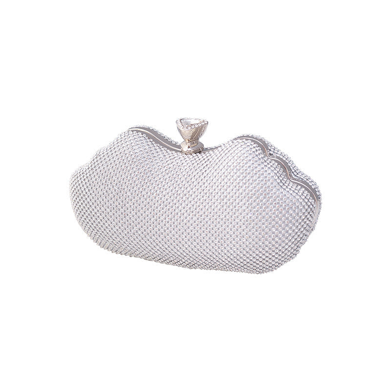 ELOAL Stylish Rhinestone Scallop Clutch Bag for Elegant Occasions