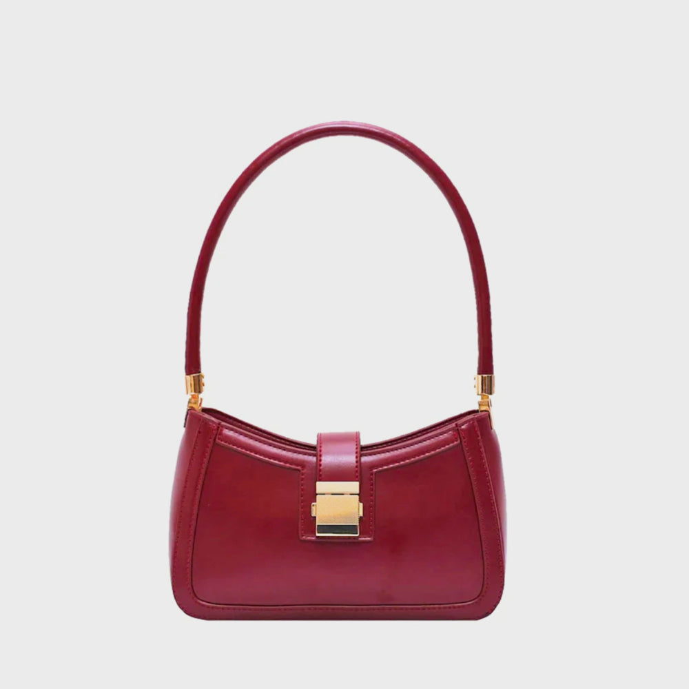 ELOAL Stylish Small Shoulder Bag with Solid Lock Buckle