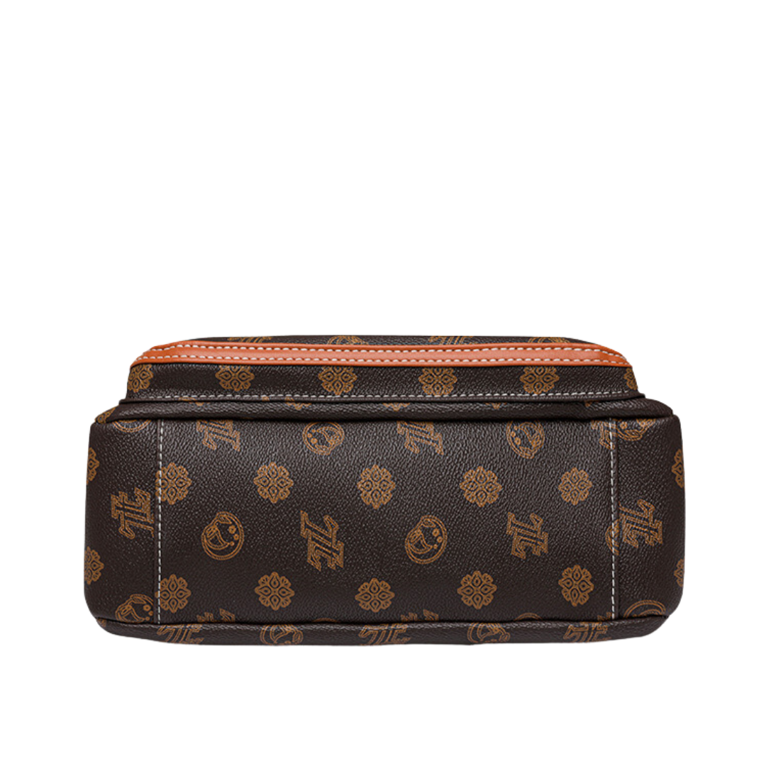 ELOAL Stylish Retro Multi-Zip Small Square Messenger Bag