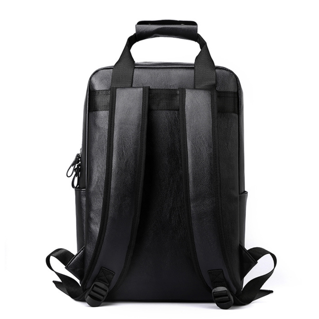 ELOAL Stylish Men's Leather Travel Backpack - Large Capacity Design