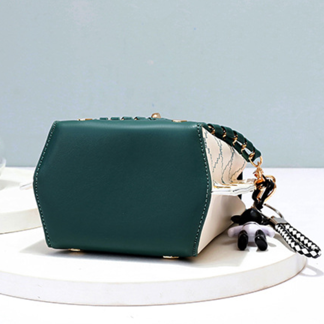 ELOAL Stylish Chain Bucket Crossbody Underarm Bag