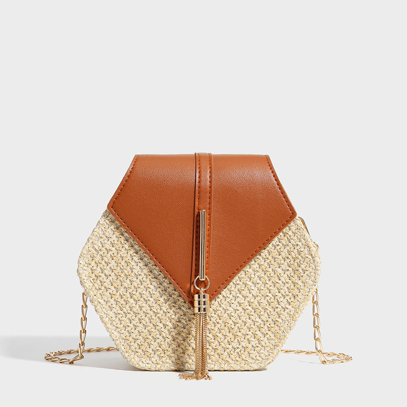 ELOAL Stylish Woven Crossbody Beach Bag for Summer