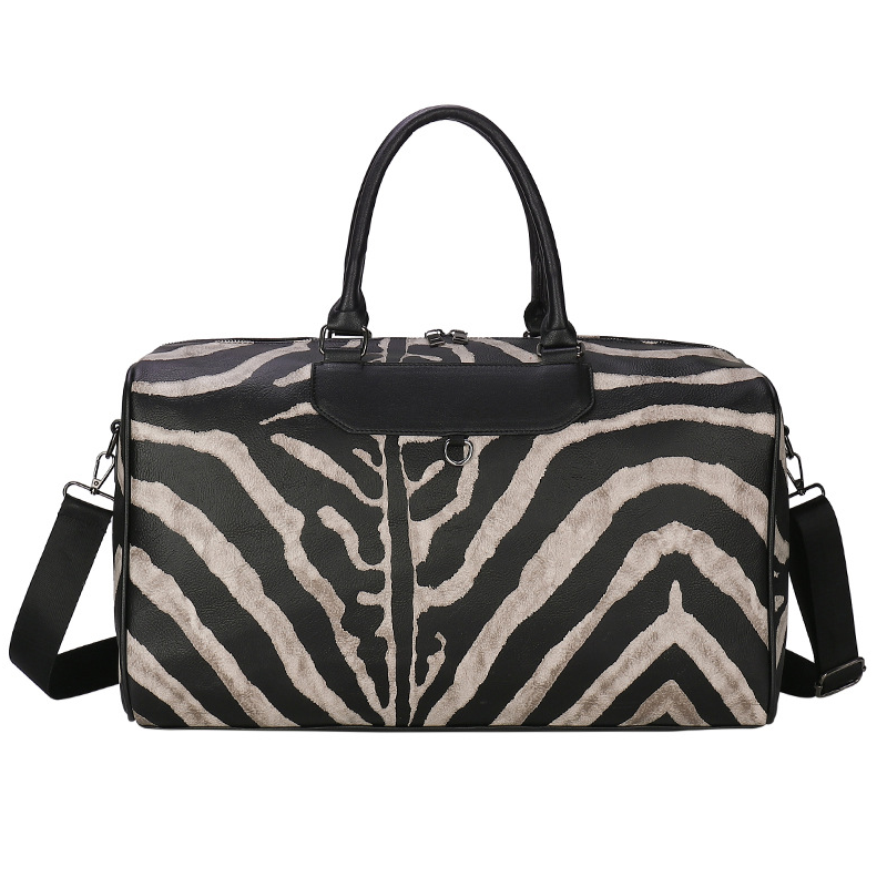 ELOAL Stylish Striped Sports Duffle Bag for Travel and Gym