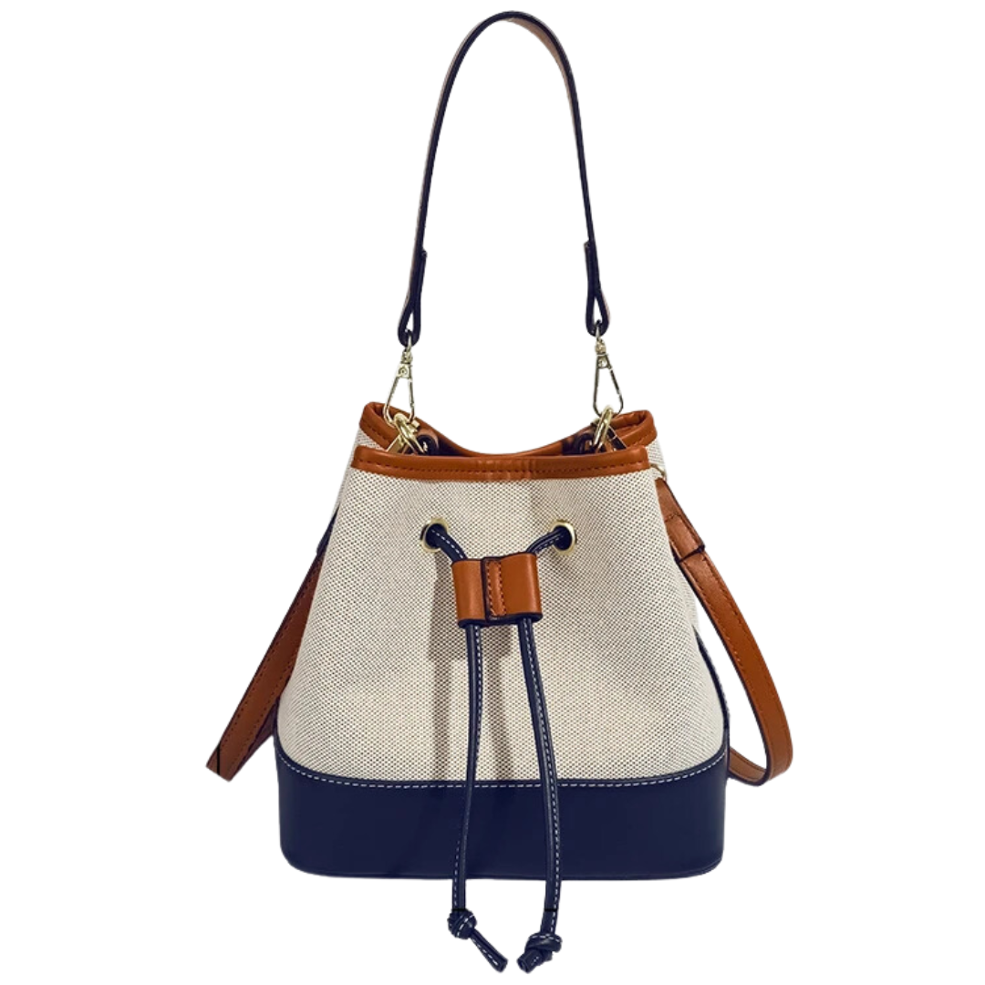 ELOAL Stylish Contrast Color Bucket Bag for Trendy Fashion Lovers