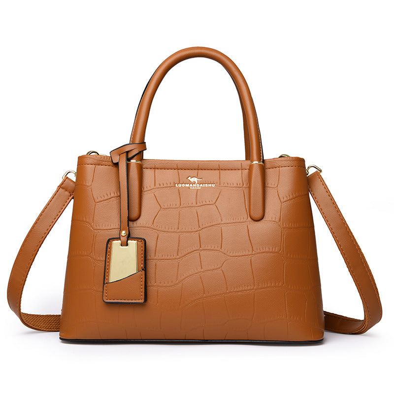 ELOAL Stylish Crocodile Pattern Handbag for Ladies