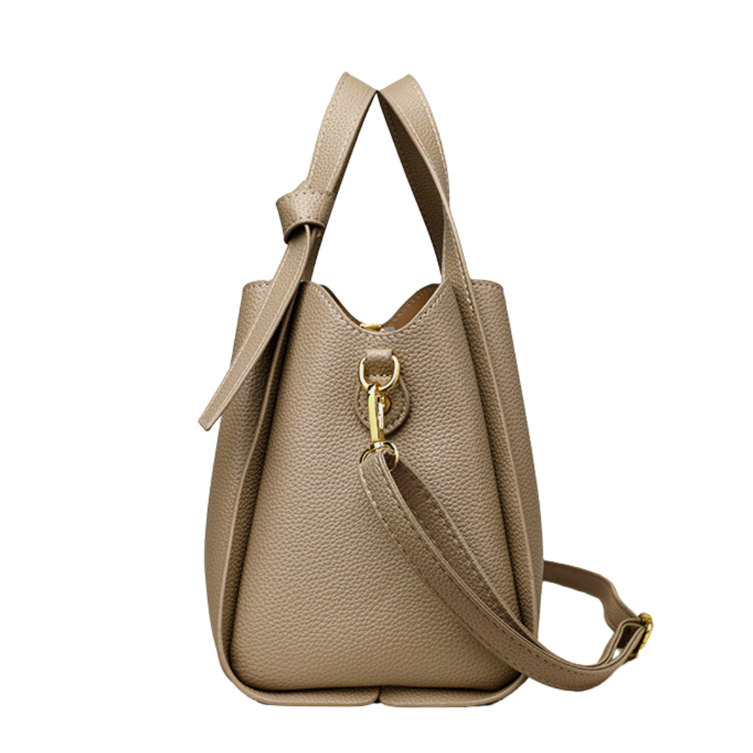 ELOAL Stylish PU Leather Bucket Shoulder Bag for Everyday Use