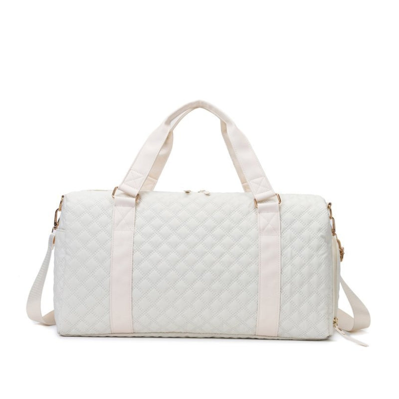 ELOAL Stylish Diamond Quilt Gym Duffel Bag
