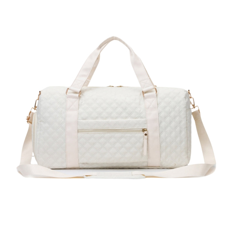 ELOAL Stylish Diamond Quilt Gym Duffel Bag