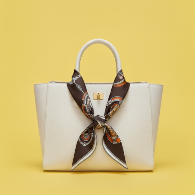 ELOAL Stylish Herringbone Pattern Triangle Scarf for Fashionable Looks