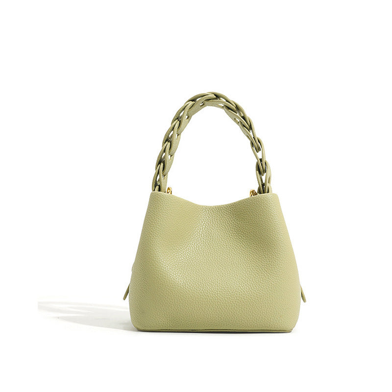 ELOAL Elegant Soft Leather Bucket Bag for Women - Stylish Handbag