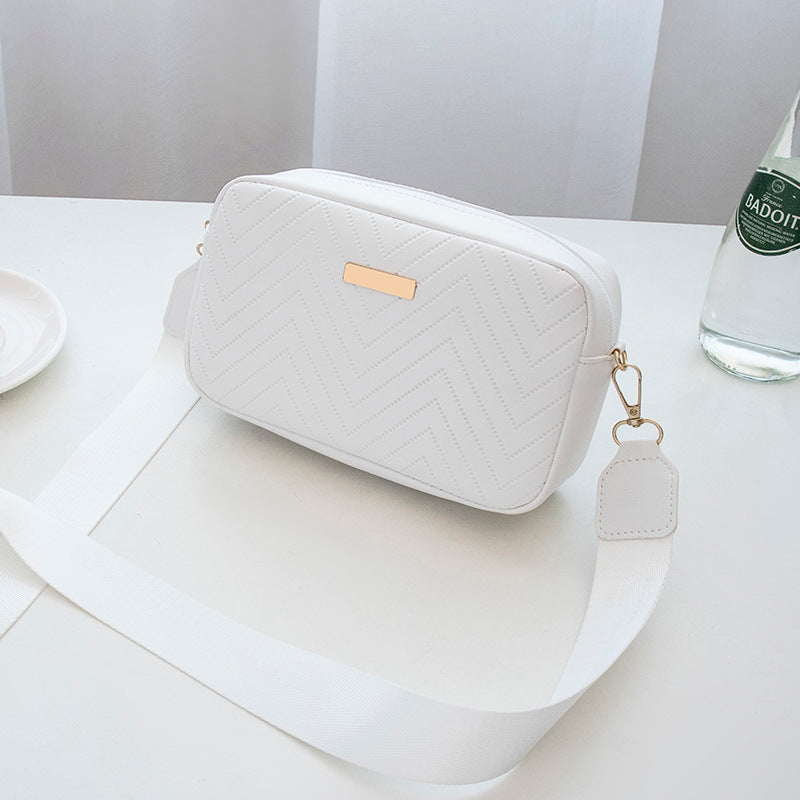 ELOAL Stylish Wave Pattern Embroidered Camera Crossbody Bag